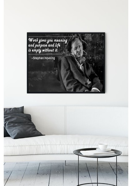 Stephen Hawking Motivasyon Çerçeveli Tablo 21 x 30 cm