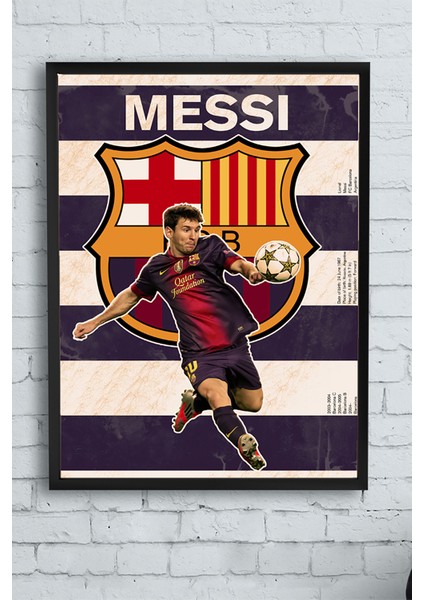 Lionel Messi Futbol Çerçeveli Tablo 21 x 30 cm