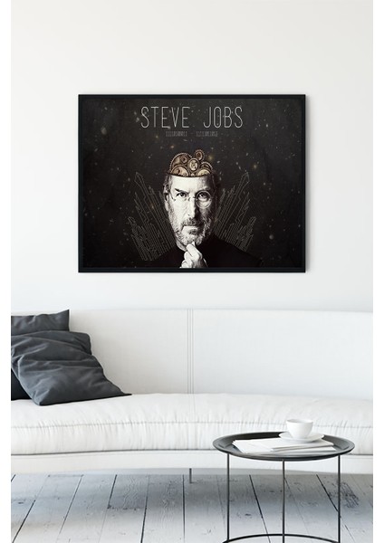 Steve Jobs Girişimcilik Çerçeveli Tablo 2 21 x 30 cm