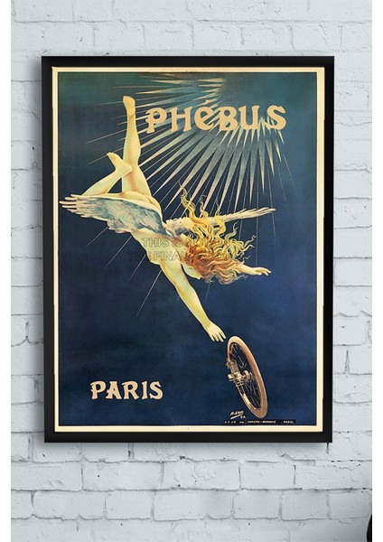 Paris Phoebus Vintage Çerçeveli Tablo 21 x 30 cm