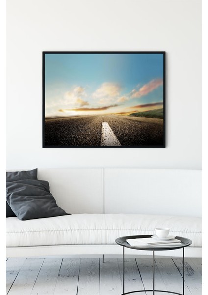 Uzun Yol Motivasyon Çerçeveli Tablo 21 x 30 cm