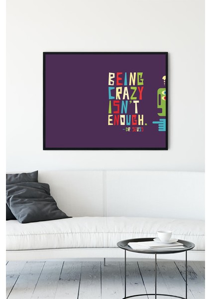 DR.Seuss Motivasyon Çerçeveli Tablo 21 x 30 cm