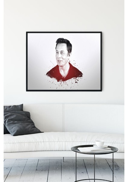 Elon Musk Girişimcilik Çerçeveli Tablo 21 x 30 cm