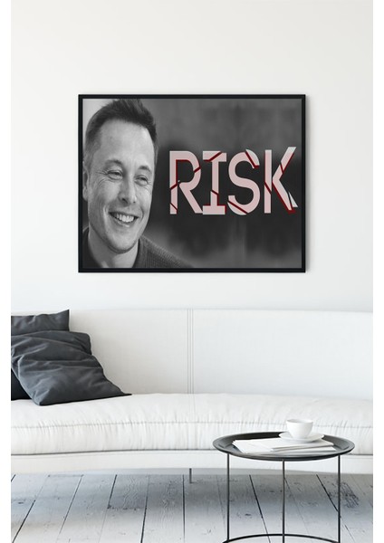 Elon Musk Girişimcilik Çerçeveli Tablo 4 40 x 50 cm