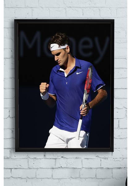 Roger Federer Çerçeveli Tablo 21 x 30 cm