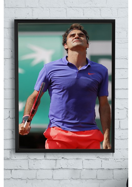 Roger Federer Çerçeveli Tablo 3 21 x 30 cm