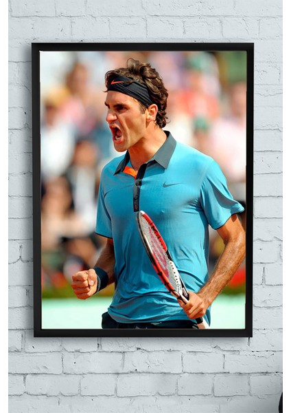 Roger Federer Çerçeveli Tablo 5 21 x 30 cm