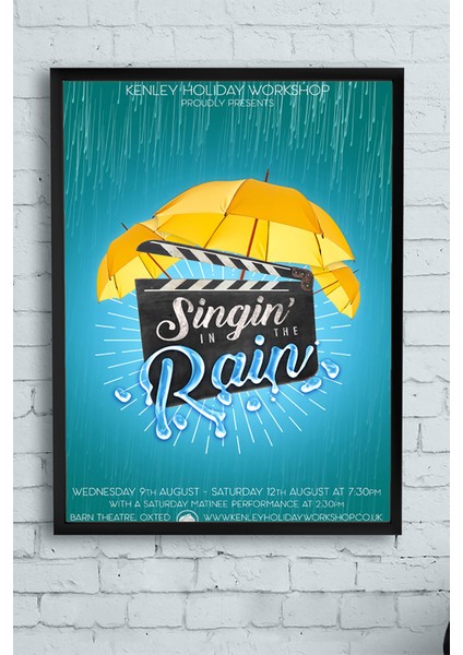 Singin In The Rain Film Afişi Çerçeveli Tablo 4 50 x 70 cm