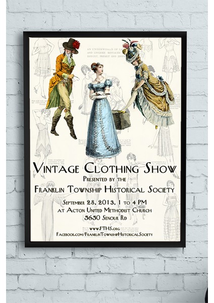 Moda Vintage Çerçeveli Tablo 21 x 30 cm