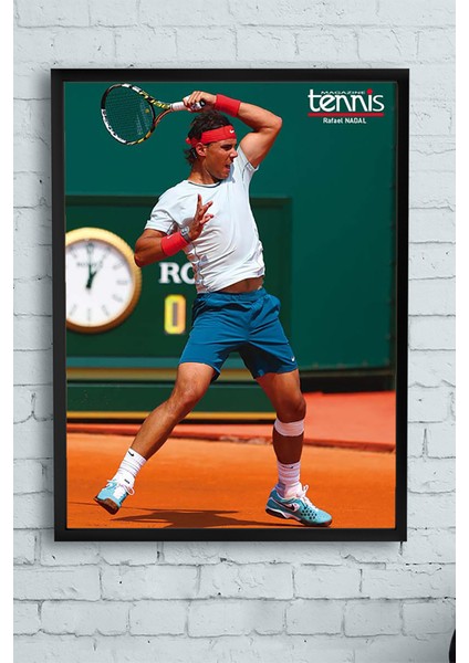 Rafael Nadal Çerçeveli Tablo 21 x 30 cm