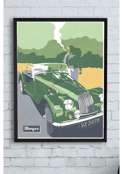 Morgan Vintage Araba Çerçeveli Tablo 21 x 30 cm