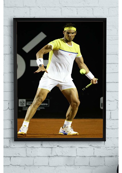 Rafael Nadal Çerçeveli Tablo 3 21 x 30 cm