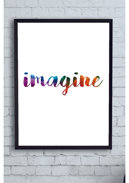 Imagine Motivasyon Çerçeveli Tablo2 40 x 50 cm