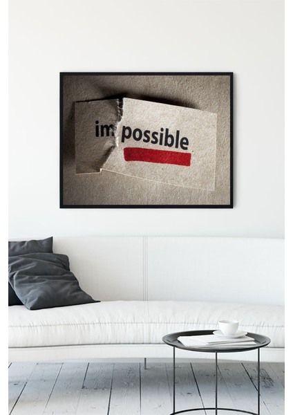 İmkansız Unpossible Girişimcilik Çerçeveli Tablo 21 x 30 cm