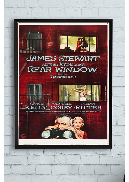 Rear Window-Arka Pencere Film Afişi Çerçeveli Tablo 21 x 30 cm