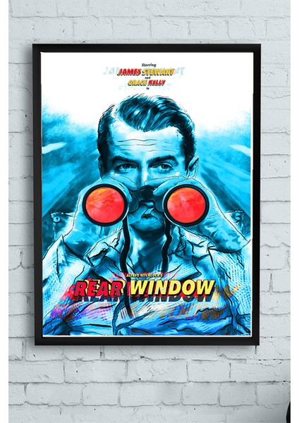 Rear Window Film Afişi Çerçeveli Tablo 21 x 30 cm