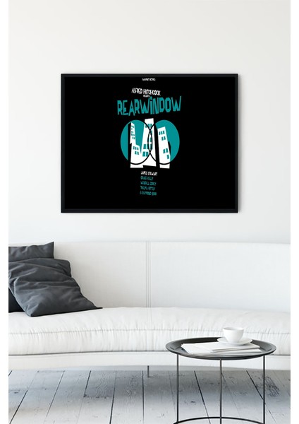 Rear Window Film Afişi Çerçeveli Tablo 4 21 x 30 cm