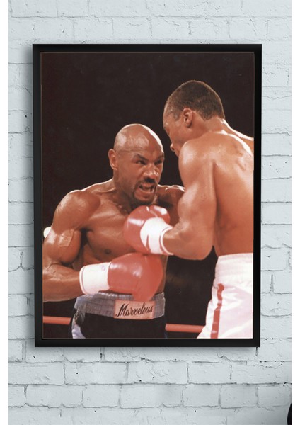 Marvin Hagler Dövüş Çerçeveli Tablo 2 21 x 30 cm
