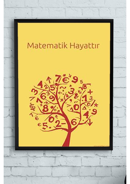 Matematik Hayattır Eğitim Çerçeveli Tablo 2 21 x 30 cm