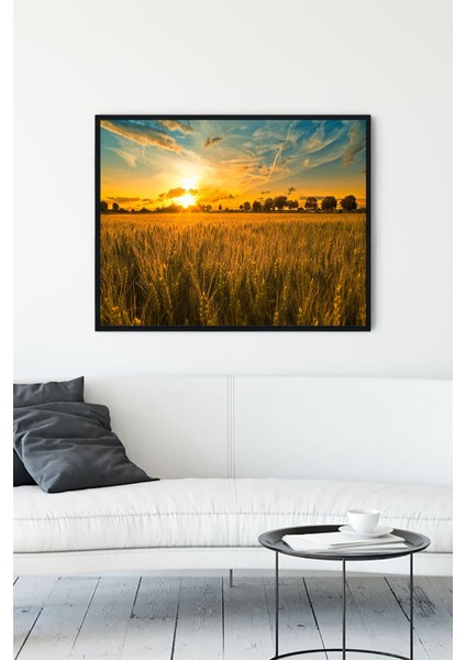 Günbatımı Manzara Çerçeveli Tablo 21 x 30 cm