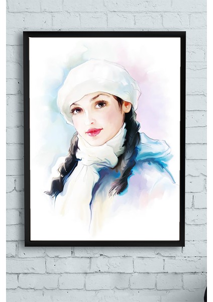 Kız Sanatsal Çerçeveli Tablo 21 x 30 cm