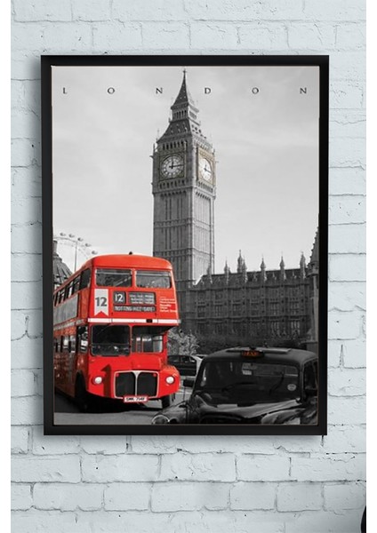 Londra Manzara Çerçeveli Tablo 2 21 x 30 cm