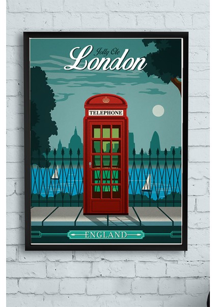 Londra Vintage Çerçeveli Tablo 21 x 30 cm