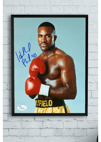 Evander Holyfield Dövüş Çerçeveli Tablo 21 x 30 cm