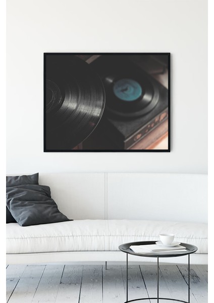 Eski Plaklar Nostaljik Çerçeveli Tablo 21 x 30 cm