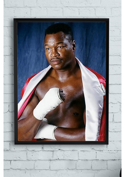 Larry Holmes Dövüş Çerçeveli Tablo 21 x 30 cm