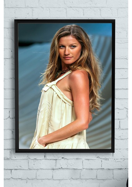 Gisele Bundchen Çerçeveli Tablo 2 21 x 30 cm