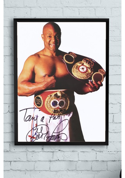 George Foreman Dövüş Çerçeveli Tablo 3 21 x 30 cm