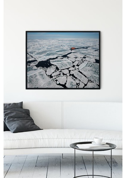 Kuzey Kutbu Manzara Çerçeveli Tablo 3 21 x 30 cm