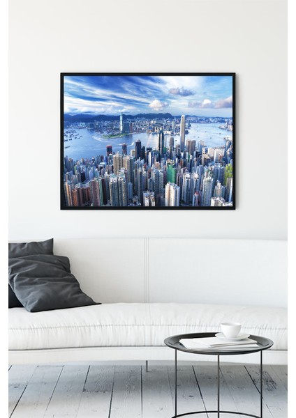 Hong Kong Manzara Çerçeveli Tablo 21 x 30 cm