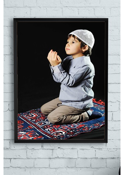 Dua Eden Çocuk Çerçeveli Tablo 21 x 30 cm