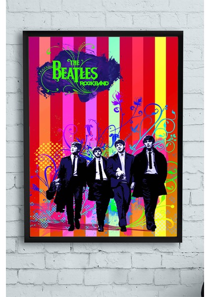 The Beatles Çerçeveli Tablo 4 21 x 30 cm