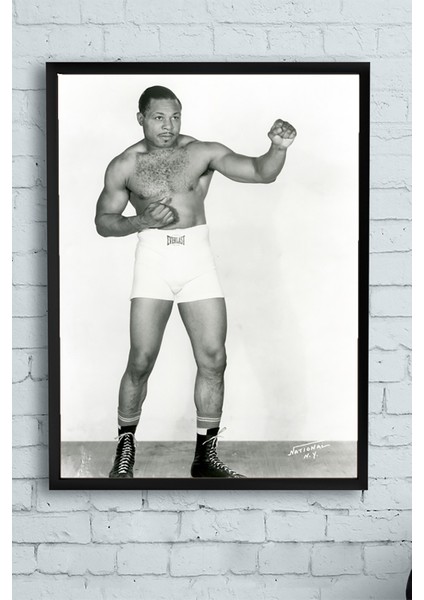 Archie Moore Dövüş Çerçeveli Tablo 21 x 30 cm