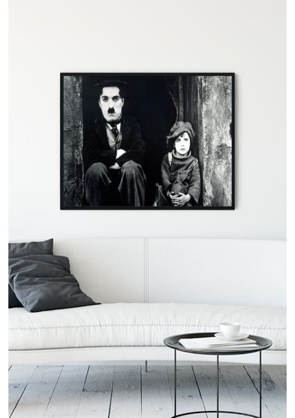 Charlie Chaplin Film Afişi Çerçeveli Tablo 2 50 x 70 cm