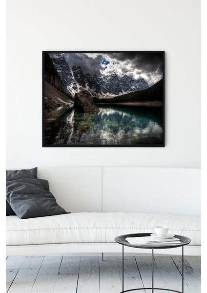 Göl Manzara Çerçeveli Tablo 21 x 30 cm