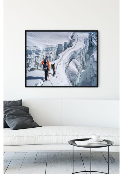 Karlı Dağ Manzara Çerçeveli Tablo 21 x 30 cm