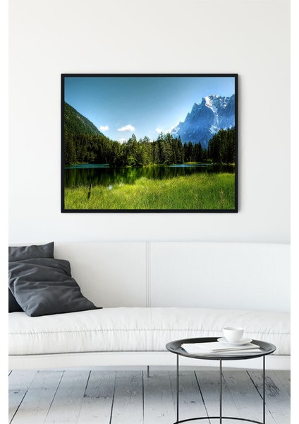 Yeşil Doğa Manzara Çerçeveli Tablo 21 x 30 cm