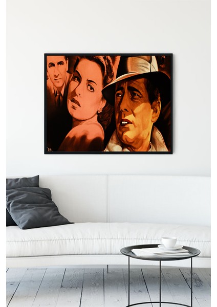 Casablanca Film Afişi Çerçeveli Tablo 2 21 x 30 cm