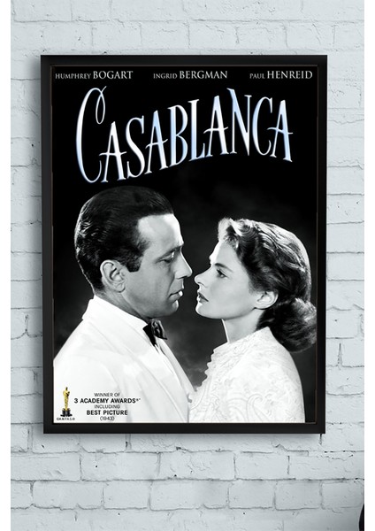 Casablanca Film Afişi Çerçeveli Tablo 5 30 x 40 cm