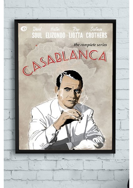 Casablanca-Kazablanka Film Afişi Çerçeveli Tablo 4 21 x 30 cm