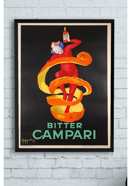 Bitter Campari Vintage Çerçeveli Tablo 50 x 70 cm