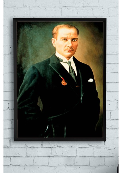 Mustafa Kemal Atatürk Çerçeveli Tablo 2 21 x 30 cm