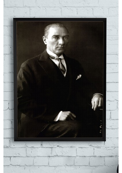 Mustafa Kemal Atatürk Çerçeveli Tablo 8 21 x 30 cm