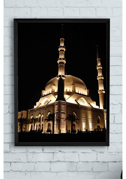 Camii Kutsal Mekan Çerçeveli Tablo 2 21 x 30 cm