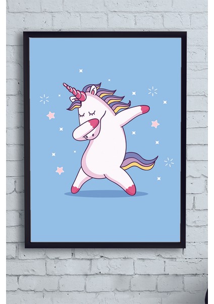 Unicorn Çocuk Odası Çerçeveli Tablo 21 x 30 cm