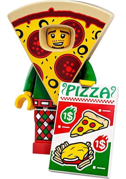 Minifigür Seri 19 71025 - 10 Pizza Costume Guy Minifigür